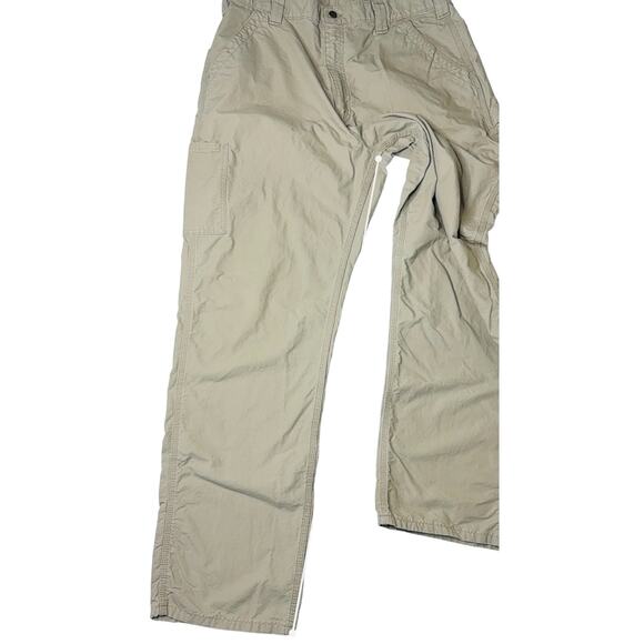 Carhartt B151 Tan Duck Canvas Carpenter Dungaree Fit Work Pants 38x34 Tall - Picture 7 of 11
